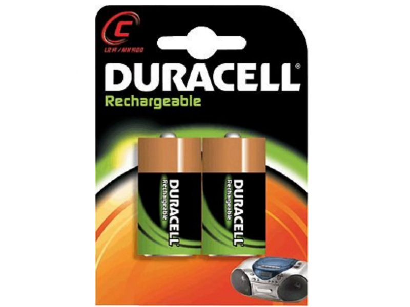 Duracell Rechargeable C Size 2 Pack