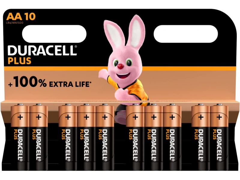 Duracell Plus AA Alkaline - 10 Pack