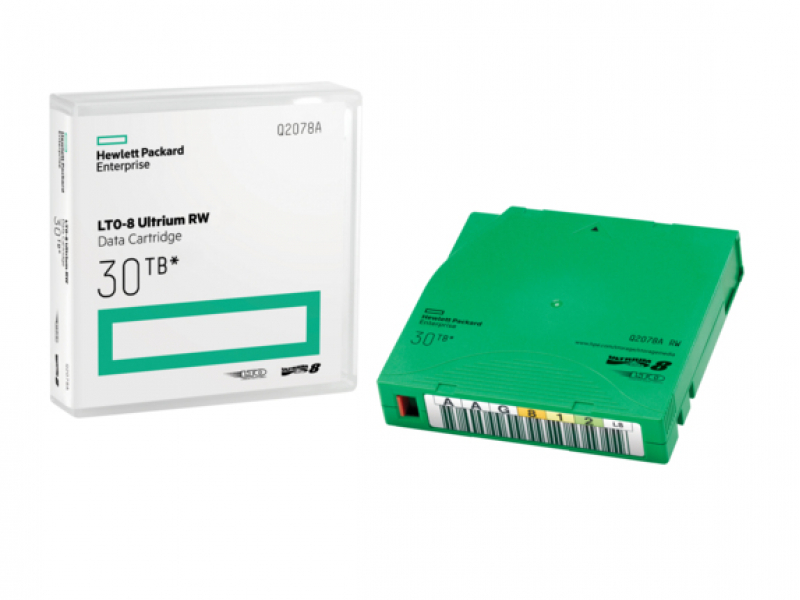 HPE Ultrium RW Data Cartridges Library Pack - 20 x LTO Ultrium 8 - 12 TB / 30 TB - etichette scrivibili - verde - per StoreEver
