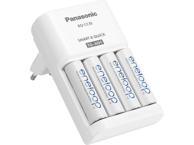 Caricabatterie universale Panasonic BQ CC55, batterie AA/AAA incluse, 4x AA 2000mAh