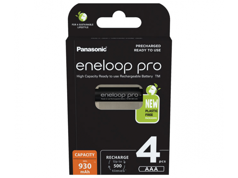 Batteria Panasonic NiMH micro AAA HR03 12 V/930 mAh Blister (confezione da 4) BK-4HCD