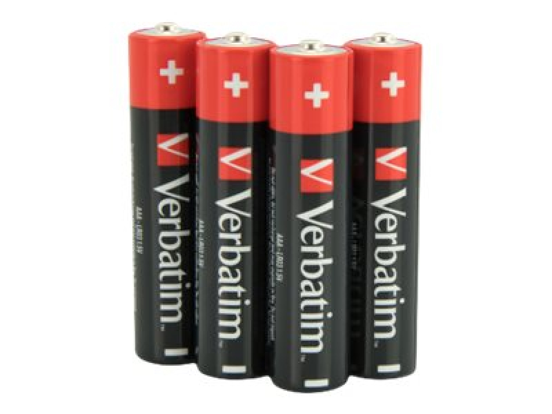 Verbatim AAA Batteria monouso Mini Stilo AAA Alcalino (ALK BATTERY AAA 4 PACK SHRINK - ALKALINE BATTERY)