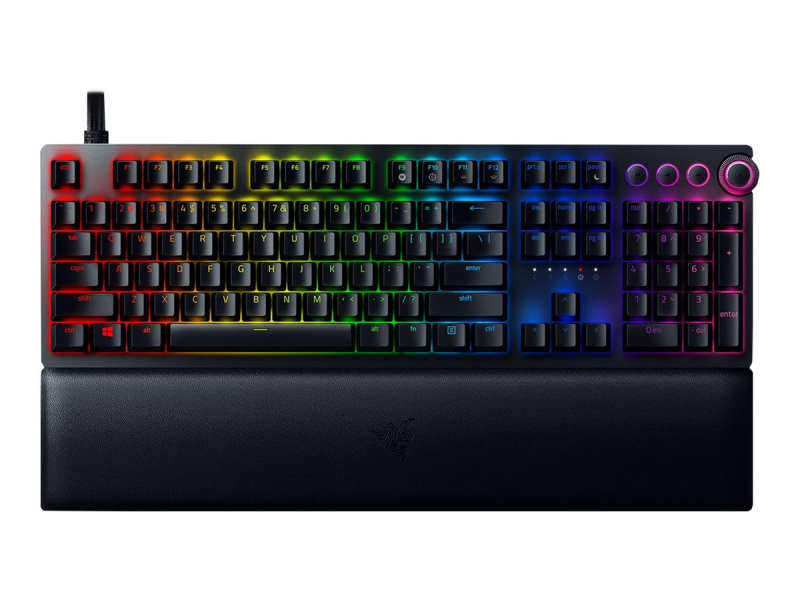 Tastiera analogica di Razer Huntsman V2 (interruttori ottici analogici, cablato, USB, layout tedesco, RGB)