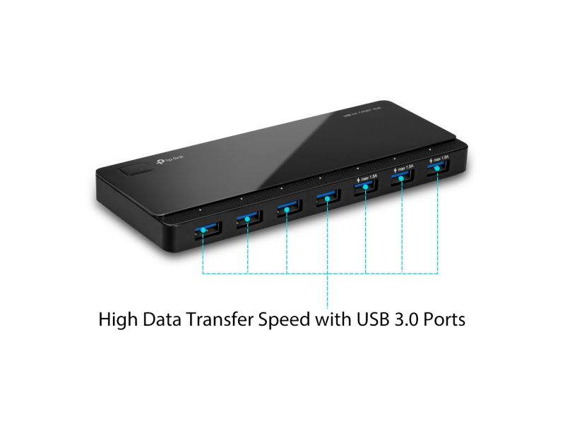 TP-Link Hub 7 porte USB 3.0 fino a 5Gbps alim.12V-2.5A UH700
