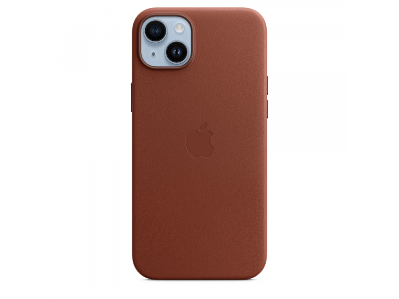 APPLE - COQUE DE PROTECTION POUR TÃ‰LÃ‰PHONE PORTABLE - AVEC MAGSAFE - CUIR - TERRE D'OMBRE - POUR IPHONE 14 PLUS