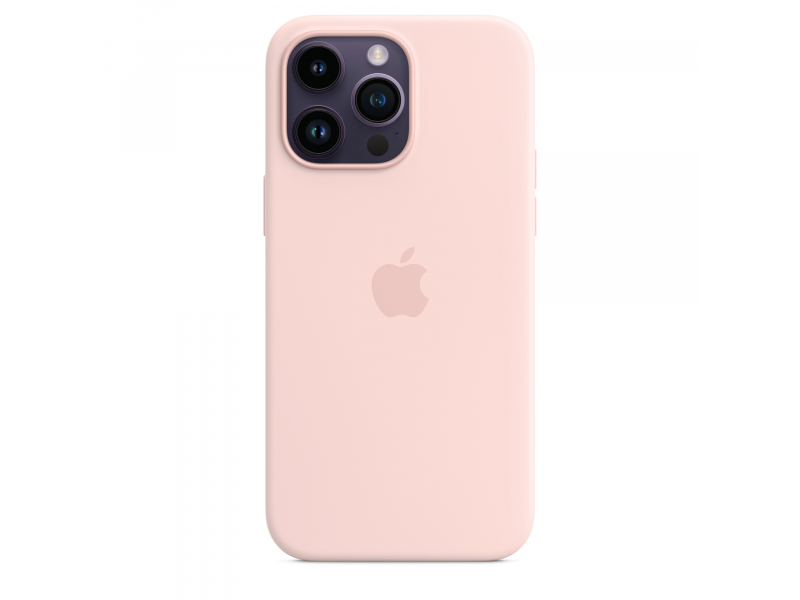 iPhone 14 Pro Max Silicone Case with MagSafe - Chalk Pink