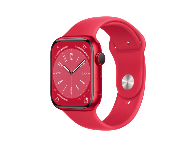 Apple Watch Series 8 (GPS) 45mm Aluminio Housing Red, Sports Band Red