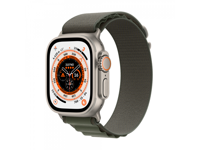 Apple Watch Ultra (GPS + Cellular) 49mm Titanium Geuse, Alpine Loop GrÃƒÂ¼n