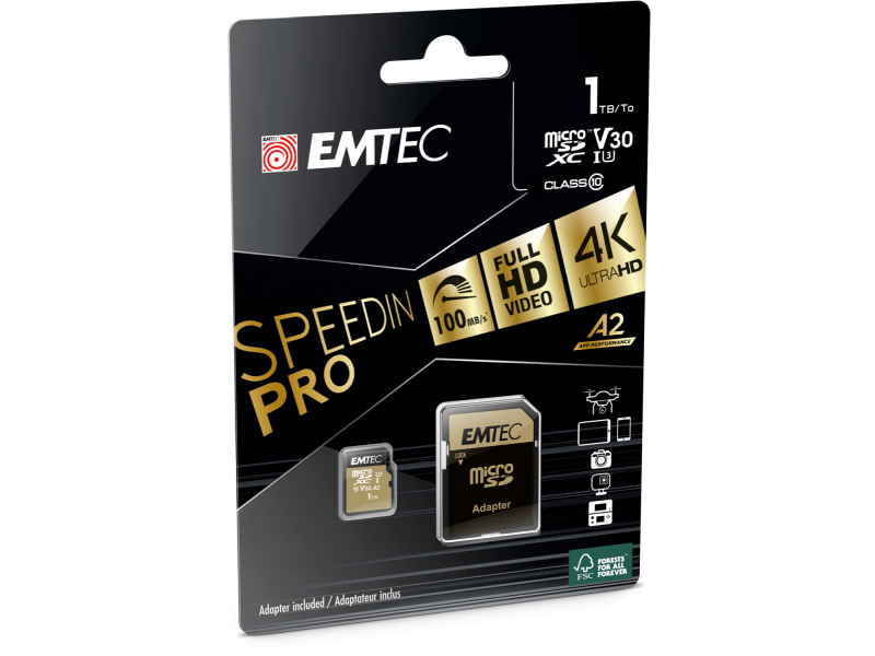 Emtec mSD 1TB UHS-I U3 V30 A2 SpeedIN