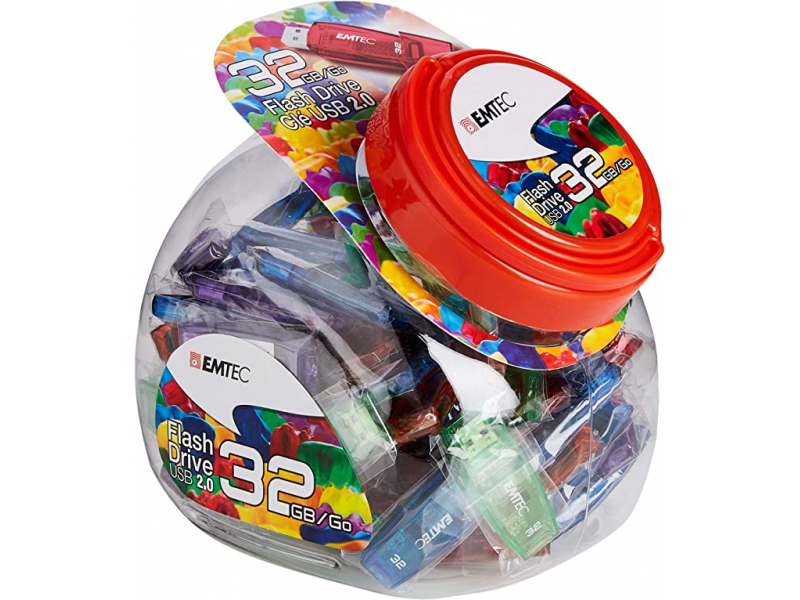 USB FlashDrive 32GB Emtec C410 Candy Jar (80 pezzi)