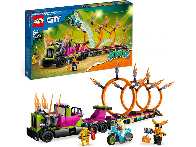 LEGO City Stunttruck mit Feuerreifen-Challenge 60357