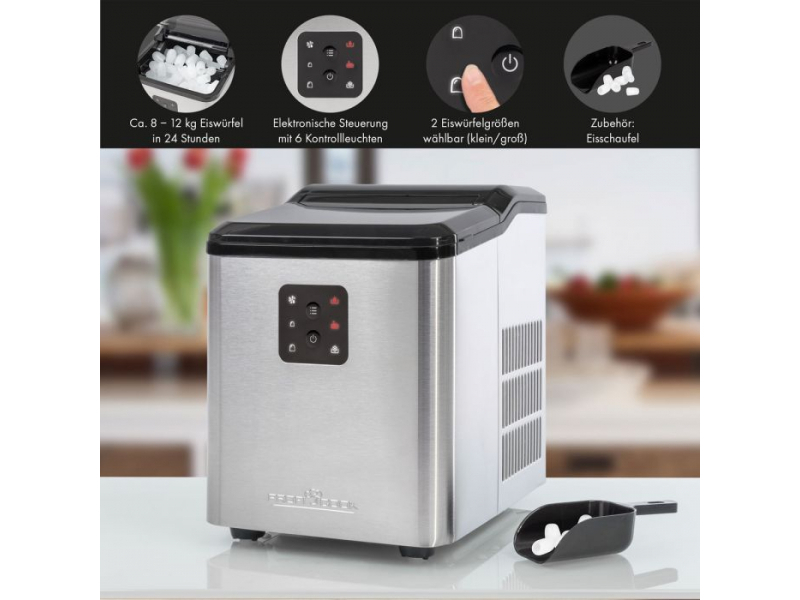 Produttore di cubetti di ghiaccio ProfiCook PC-EWB 1253 acciaio inossidabile/nero
