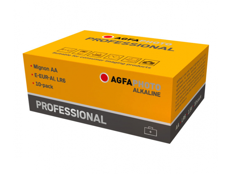AGFAPHOTO Batteria alcalina professionale Mignon AA (confezione da 10)