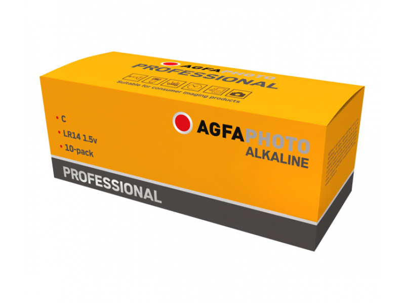 Batteria AGFAPHOTO Professional Baby C alcalina 1,5 V (confezione da 10)