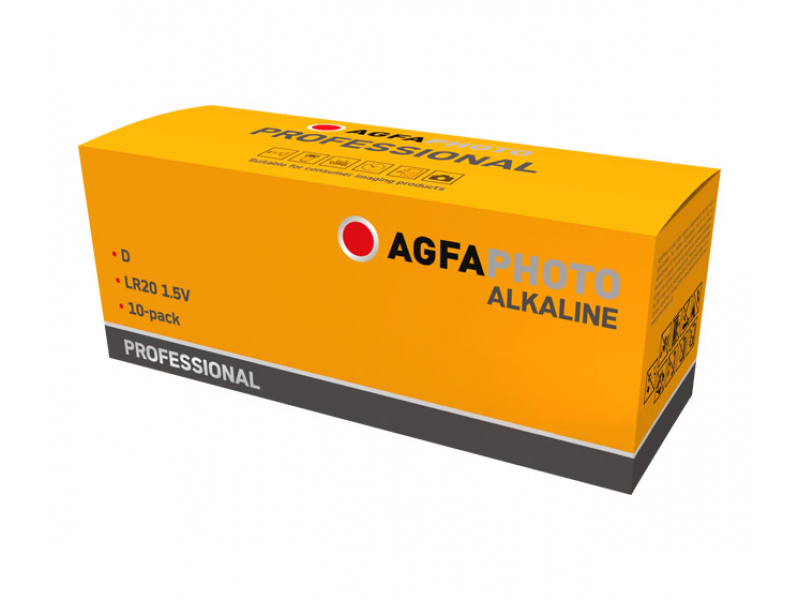 AGFAPHOTO Professional Mono D Batteria alcalina 1,5 V (confezione da 10)