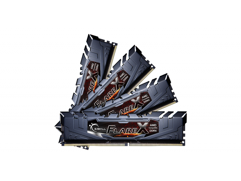 G.Skill Flare X DDR4 64 GB (4x16 GB) 3200 MHz F4-3200C16Q-64GFX
