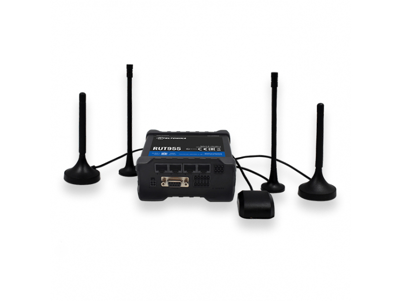 TELTONIKA RUT955 LTE ROUTER, DUAL SIM, 4X FE + GNSS ANTENA RUT955 T033B0