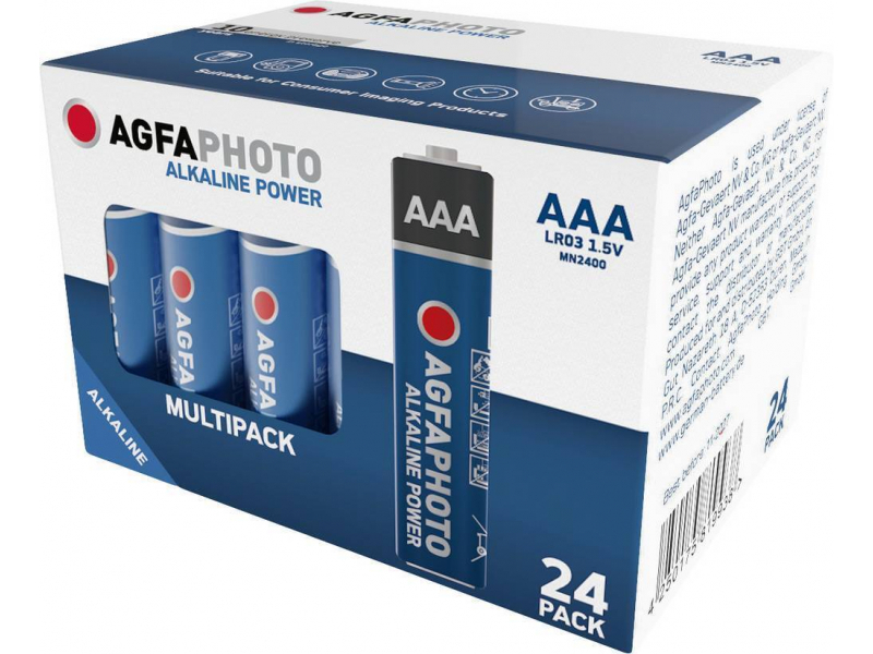 AGFAPHOTO Batteria alcalina Micro AAA (confezione da 24)