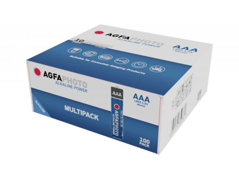 AGFAPHOTO Batteria alcalina Micro AAA (confezione da 100)