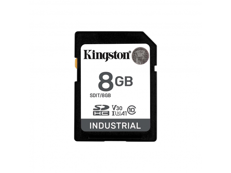 Kingston Technology 8G SDHC Industrial pSLC (8GB SDHC INDUSTRIAL C10 - -40C TO 85C UHS-I U3 V30 A1 PSLC)