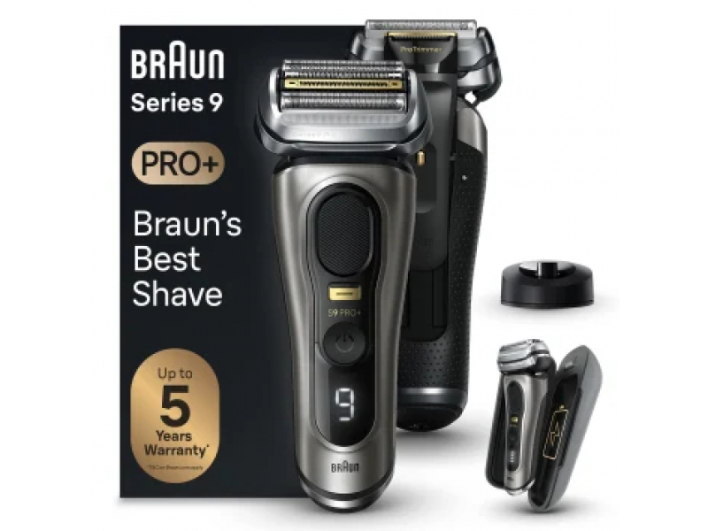 Braun Series 9 Pro+ 9525s Wet & Dry Rasoio Trimmer Metallico