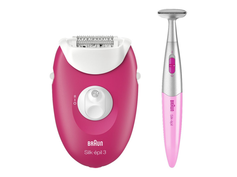 Braun Silk-pil 3 -420 Epilatore Elettrico Donna Per La Rimozione Duratura Dei Peli - Bianco/Rosa