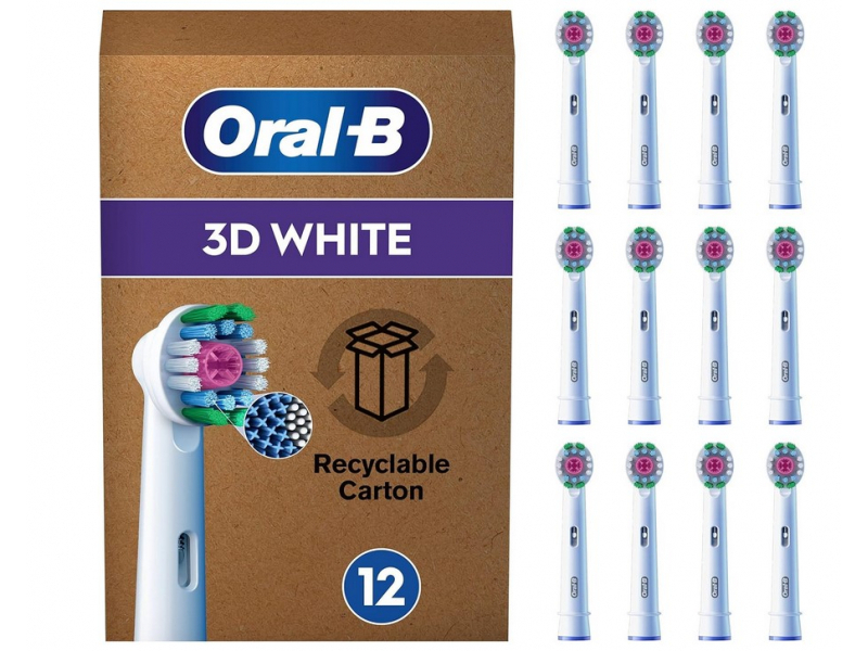 Teste di spazzole bianche 3d oral-b pro 3d 12er