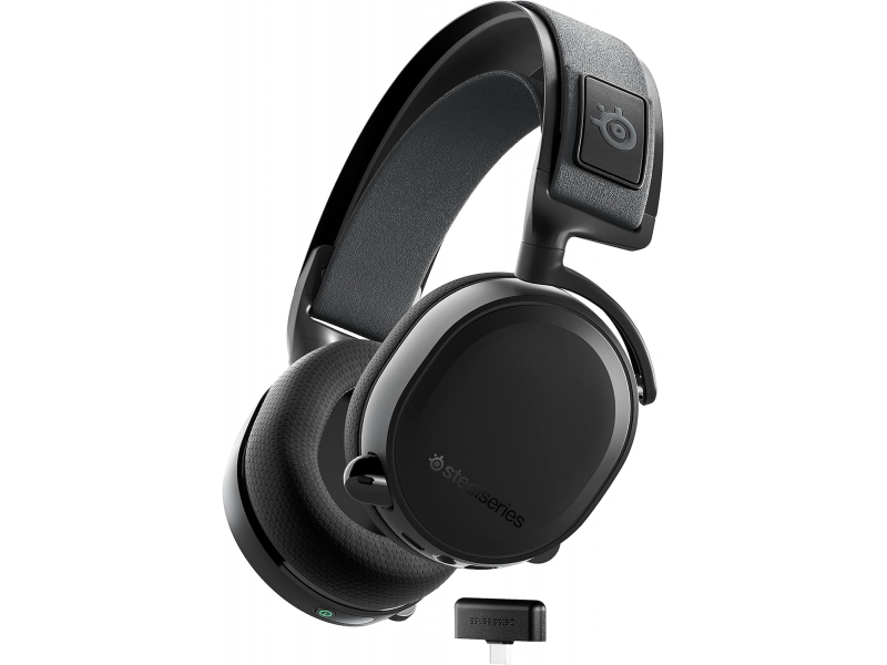 Steelseries Arctis 7 Auricolare Con cavo e senza cavo A Padiglione Giocare USB tipo-C Nero (ARCTIS 7PLUS BLACK)