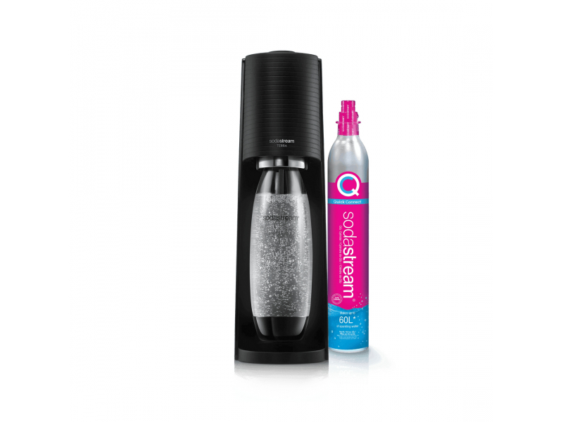 magazzino tiglio----Gasatore d'acqua Terra Value Pack (nero incl. 3 bottiglie di plastica bombola di CO)