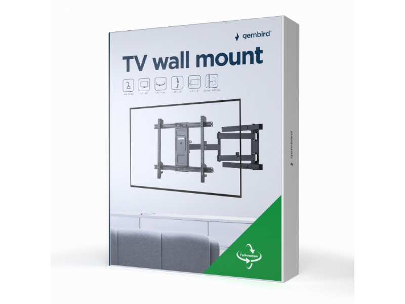 Supporto a parete per TV LCD/Plasma Gembird 37-80 (60 kg) nero WM-80ST-05