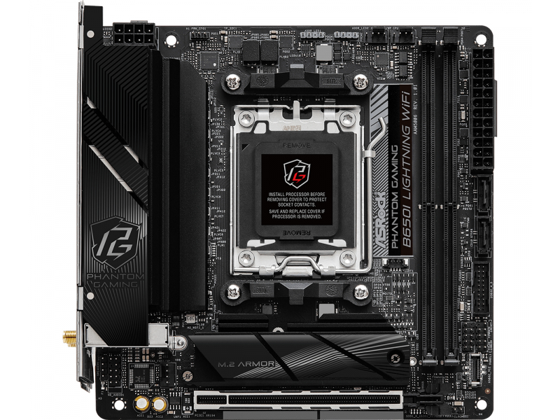 Asrock B650I LIGHTNING WIFI AMD B650 AM5 Mini ITX 2 DDR5 HDMI Wi-Fi 6E 2.5G LAN 2x M.2