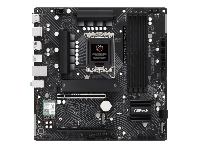 Asrock B760M PG Lightning WiFi Intel B760 LGA 1700 micro ATX (Asrock B760M PG LIGHTNING WIFI Intel B760 1700 Micro ATX 4 DDR5 H