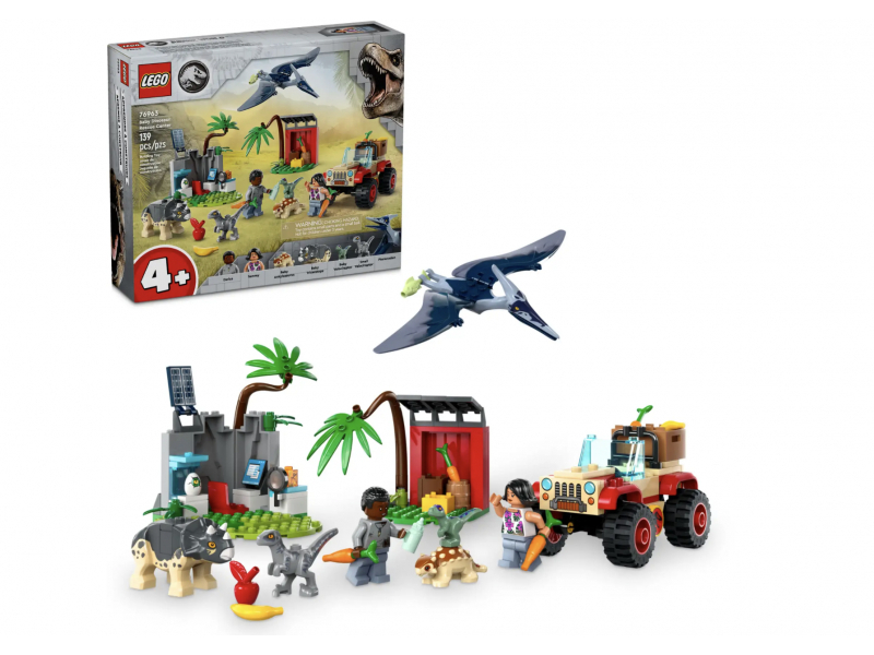 LEGO Jurassic World 76963 Centro di salvataggio per cuccioli di dinosauro
