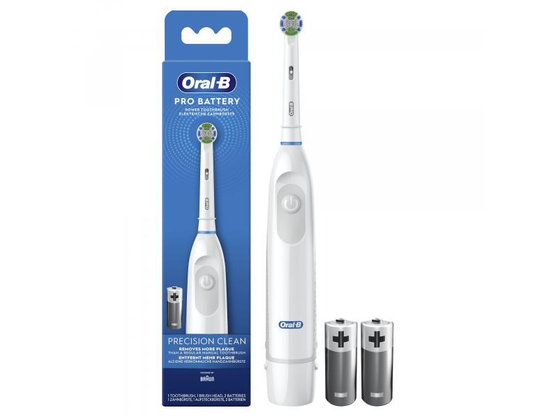 Oral-B Spazzolino Elettrico a Batteria Pro Battery Precision Clean Bianco. 1 Spazzolino