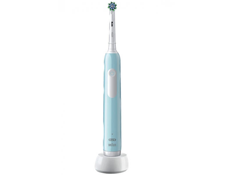 Oral-B Pro 1 Cross Action Adulto Spazzolino rotante Blu, Bianco