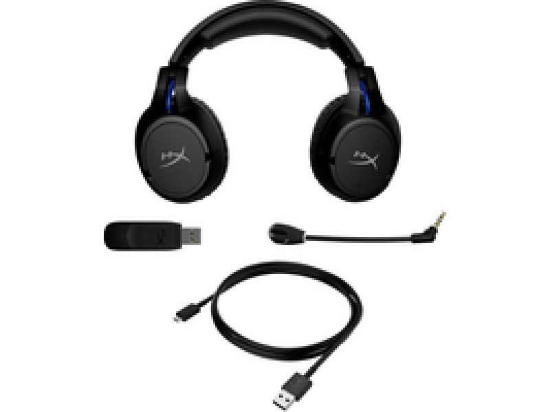 HyperX Cloud Flight - Cuffie wireless per il gaming [nero-blu] - PS5-PS4 (Cloud Flight - Wireless - Gaming Headset - Warranty: