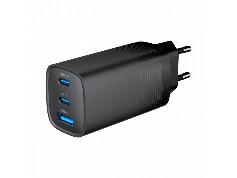 Caricabatterie rapido USB tipo C Gembird 65W Nero TA-UC-PDQC65-01-BK