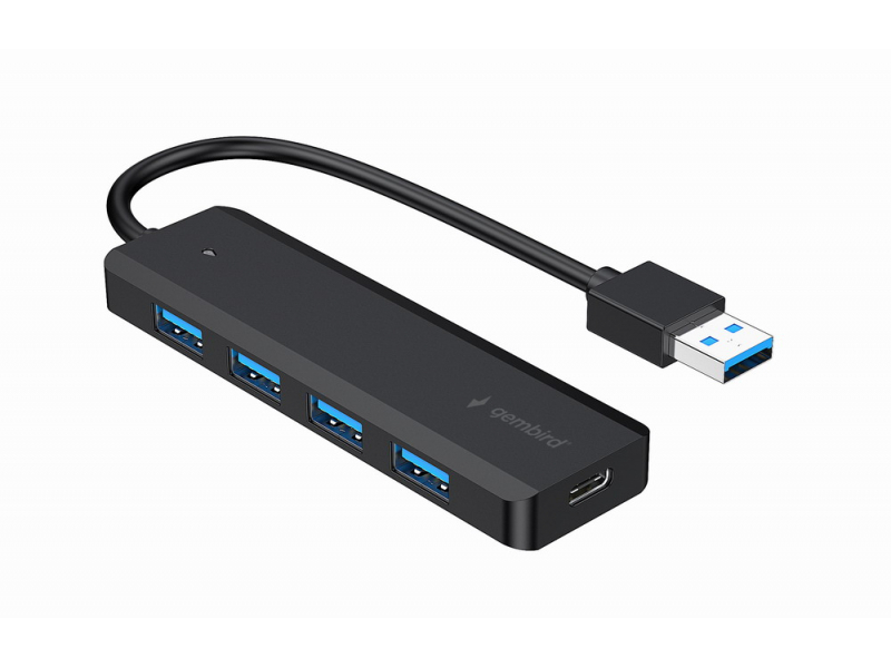Hub Gembird USB 3.1 a 4 porte (prima generazione) nero UHB-U3P4P-02