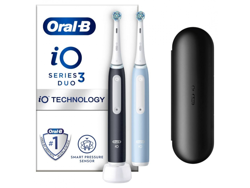 Oral-B iO Series 3 Nero opaco/Blu ghiaccio Duo Edition
