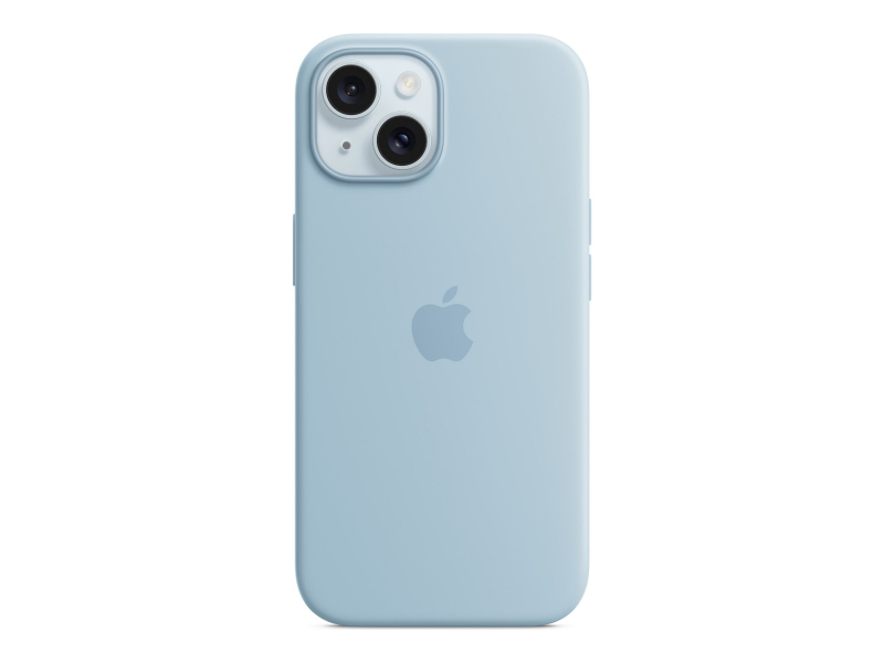 Apple Custodia MagSafe in silicone per iPhone 15 - Blu chiaro (IPHONE 15 SI CASE LIGHT BLUE)