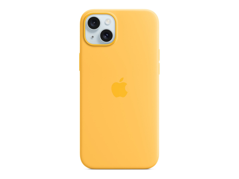 Apple Custodia MagSafe in silicone per iPhone 15 Plus - Sole (Apple - Back cover for mobile phone - MagSafe compatibility - sil