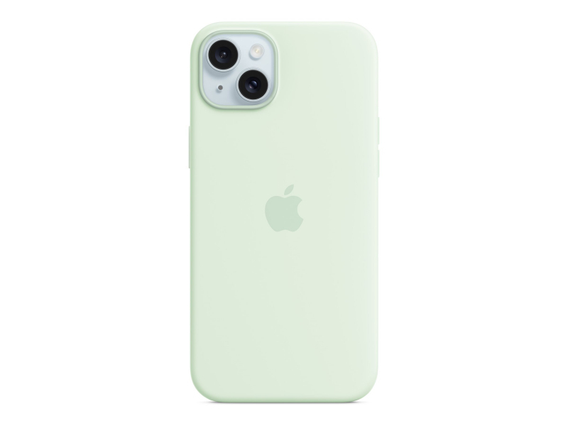 iPhone 15 Plus Silicone Case with MagSafe - Soft Mint