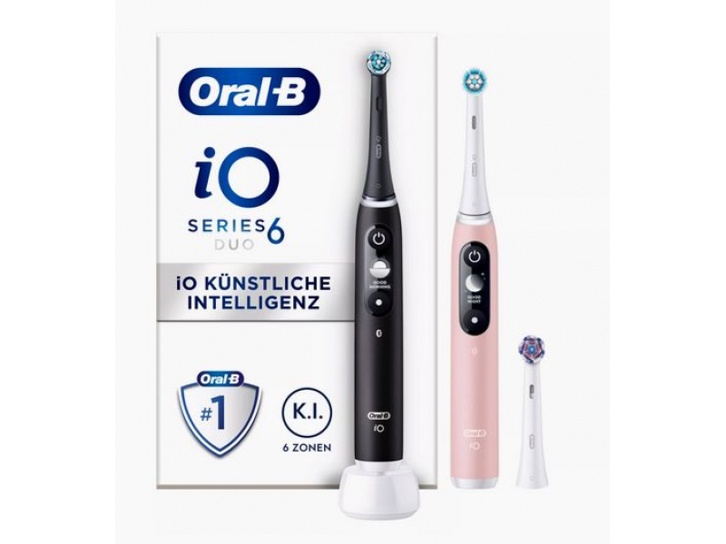 Spazzolino elettrico Braun Oral-B iO Series 6, nero lava/rosa sabbia