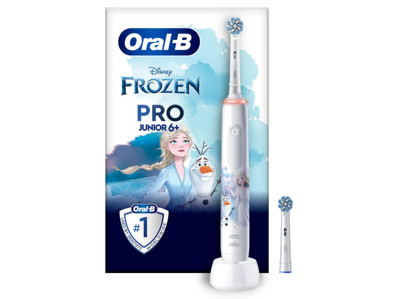 Oral-B PRO 14876673 spazzolino elettrico Bambino Spazzolino rotante Multicolore, Bianco