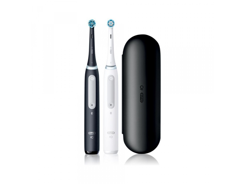 Spazzolino magnetico Oral-B iO Series 4 Duo 2 pz. mat sort/halvhvid
