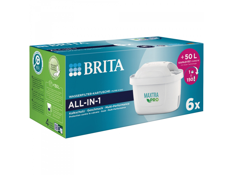 Cartuccia filtro acqua Brita MAXTRA PRO All-in-1 Confezione da 6