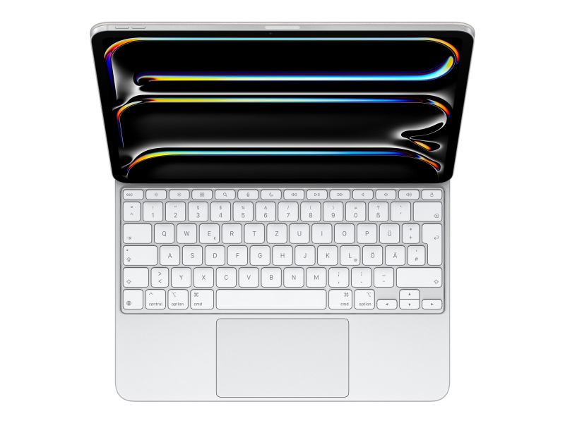 Apple Magic Keyboard per iPad Pro 13 [M4] - Tedesco - Bianco (MAGIC KEYBOARD W - GERMAN - FOR IPAD PRO 13 [M4]) - Versione Tede