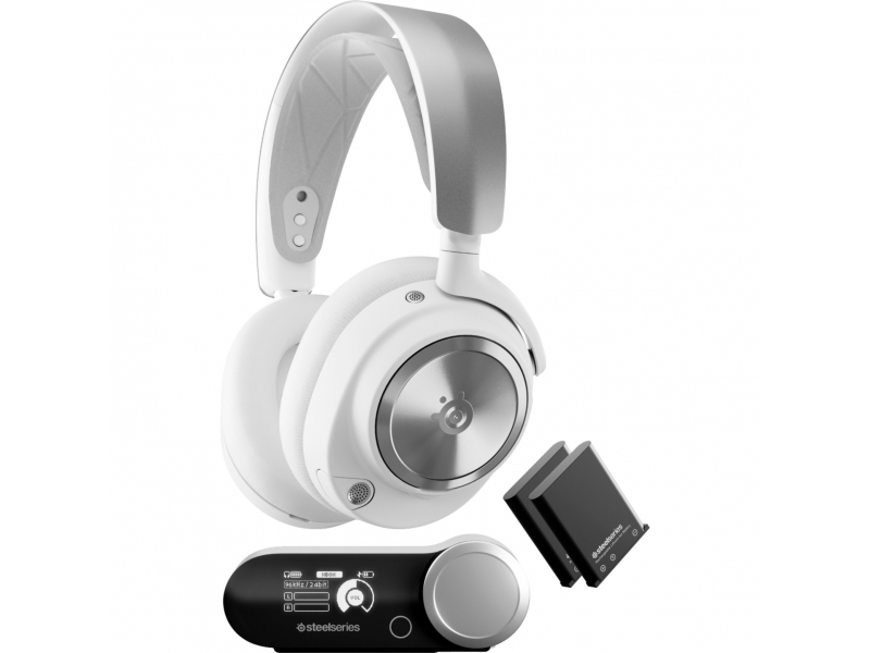 Cuffie da gioco wireless SteelSeries Arctis Nova Pro bianche 61524