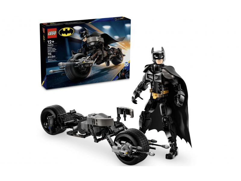 LEGO DC Super Heroes - Personaggio da costruzione di Batman con Batpod (76273)