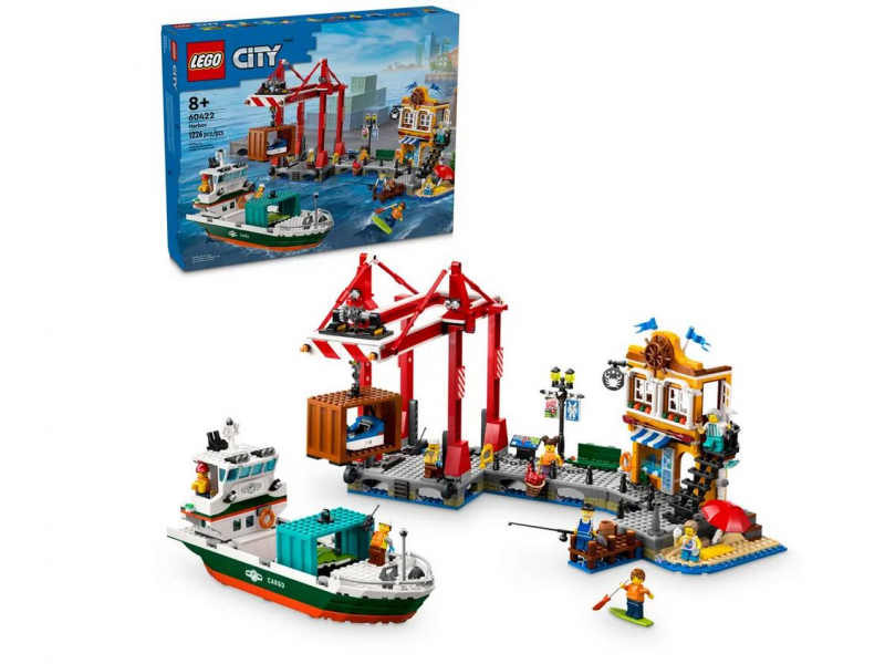Porto di Lego City con nave mercantile 60422